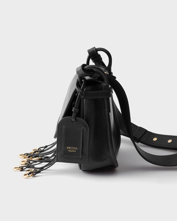 Prada Corsaire aged leather mini shoulder bag - Black Prada Corsaire aged leather mini shoulder bag - Black