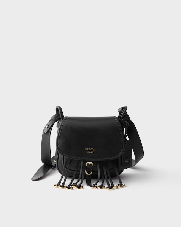 Prada Corsaire aged leather mini shoulder bag - Black Prada Corsaire aged leather mini shoulder bag - Black