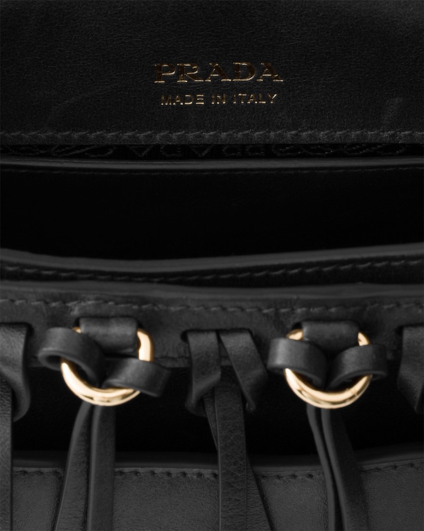 Prada Corsaire aged leather mini shoulder bag - Black Prada Corsaire aged leather mini shoulder bag - Black