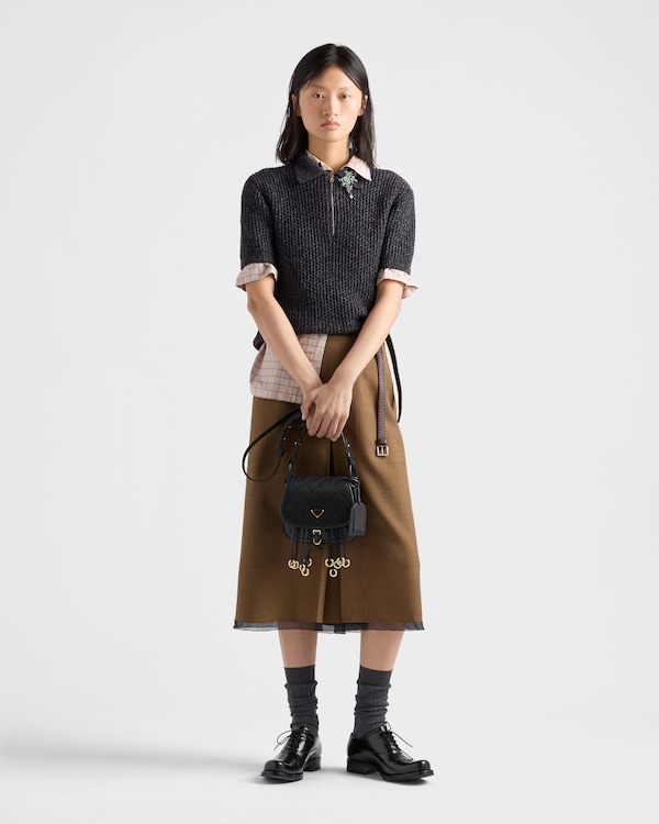 Prada Corsaire Re-Nylon and leather mini shoulder bag - Black Prada Corsaire Re-Nylon and leather mini shoulder bag - Black