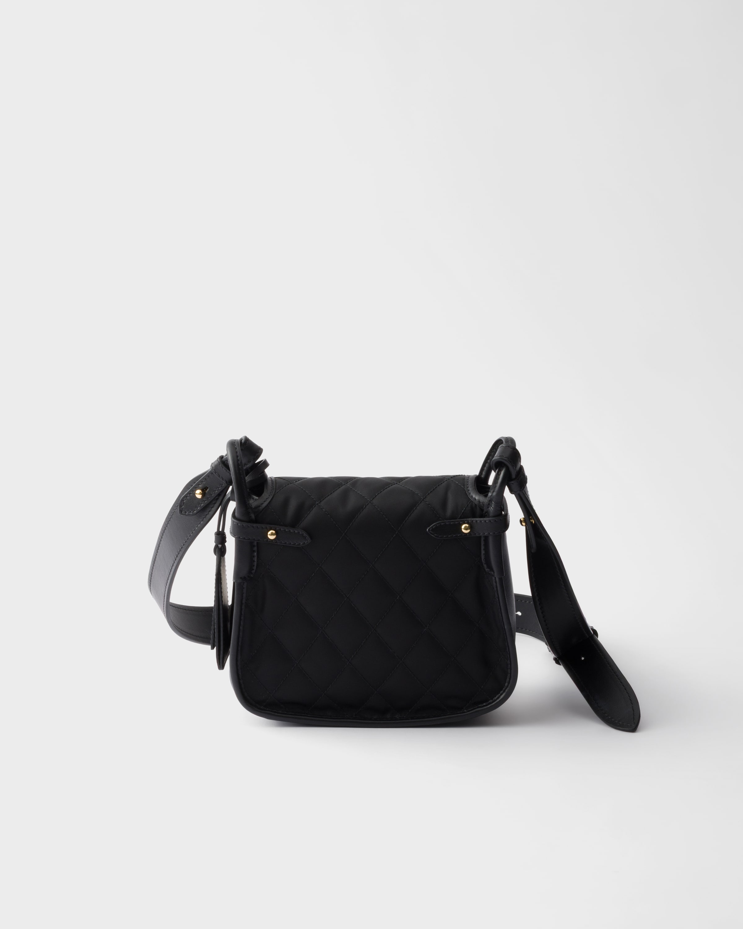 ブラック プラダ コルセール Re-nylon レザー ミニ ショルダーバッグ