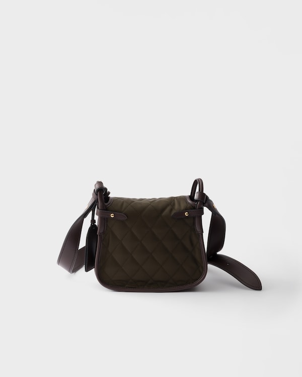 Mini sac porté épaule Prada Corsaire en Re-Nylon et cuir - Forêt/Marron Foncé Mini sac porté épaule Prada Corsaire en Re-Nylon et cuir - Forêt/Marron Foncé
