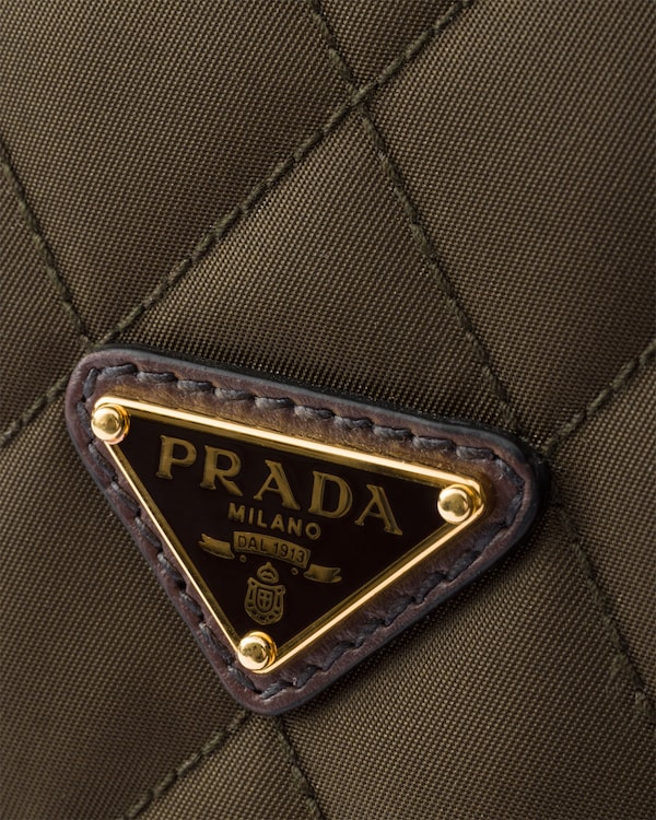 Mini sac porté épaule Prada Corsaire en Re-Nylon et cuir - Forêt/Marron Foncé Mini sac porté épaule Prada Corsaire en Re-Nylon et cuir - Forêt/Marron Foncé