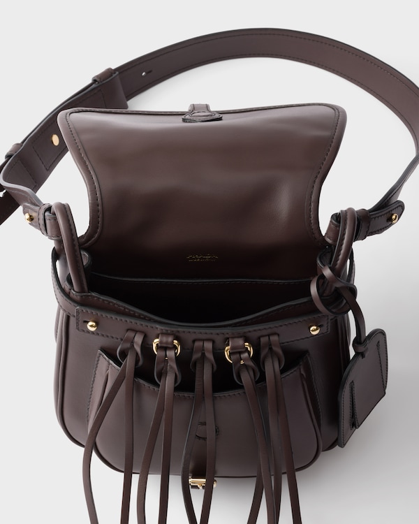 Mini sac porté épaule Prada Corsaire en Re-Nylon et cuir - Forêt/Marron Foncé Mini sac porté épaule Prada Corsaire en Re-Nylon et cuir - Forêt/Marron Foncé