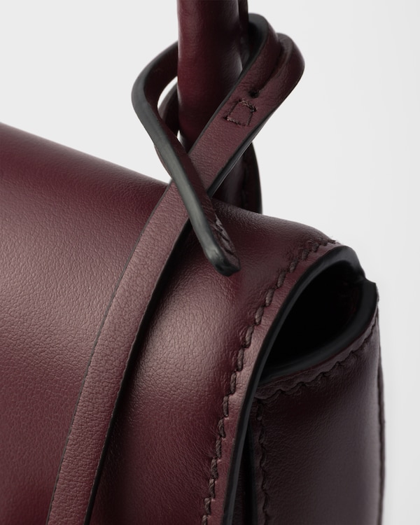 Prada Carry mini leather handbag - Burgundy Prada Carry mini leather handbag - Burgundy