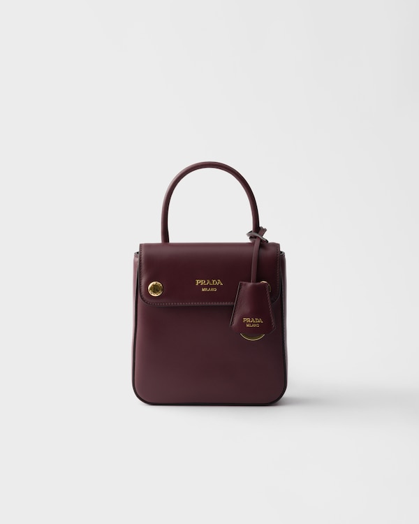 Prada Carry mini leather handbag - Burgundy Prada Carry mini leather handbag - Burgundy