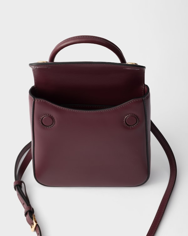 Prada Carry mini leather handbag - Burgundy Prada Carry mini leather handbag - Burgundy