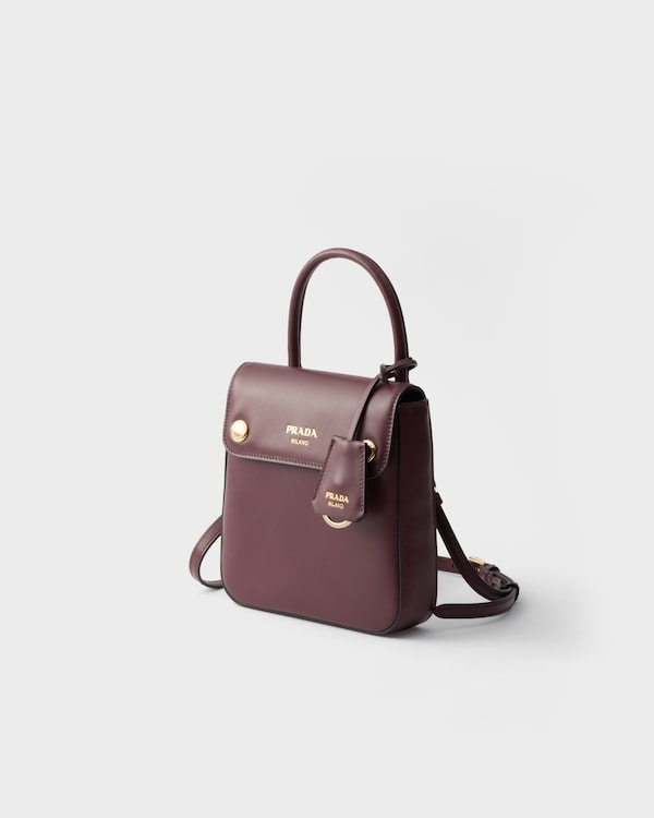 Prada Carry mini leather handbag - Burgundy Prada Carry mini leather handbag - Burgundy