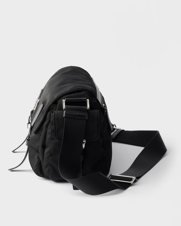 Large Re-Nylon shoulder bag - Black Large Re-Nylon shoulder bag - Black
