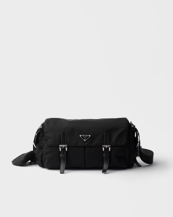 Large Re-Nylon shoulder bag - Black Large Re-Nylon shoulder bag - Black