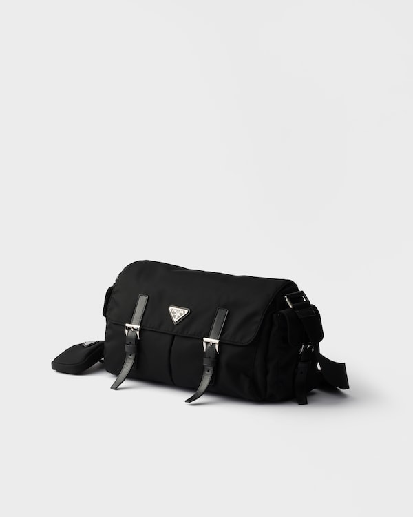 Large Re-Nylon shoulder bag - Black Large Re-Nylon shoulder bag - Black