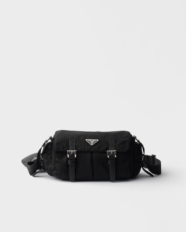 Medium Re-Nylon shoulder bag - Black Medium Re-Nylon shoulder bag - Black