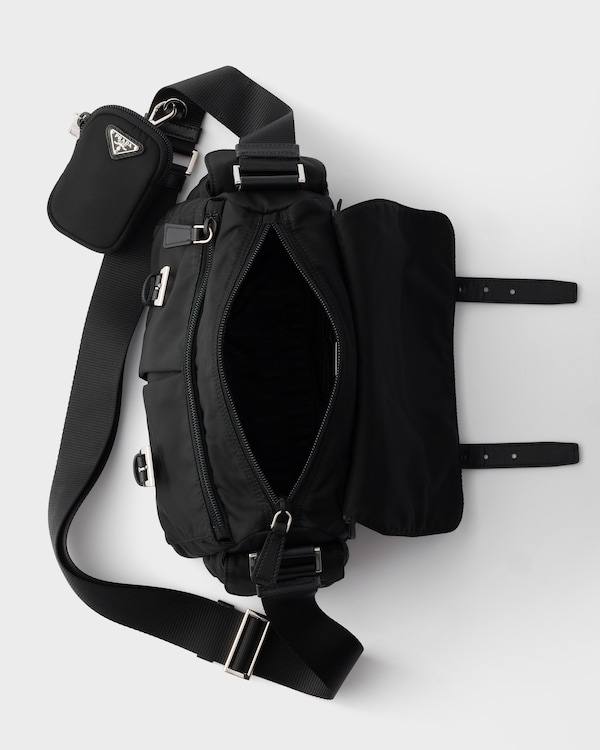 Medium Re-Nylon shoulder bag - Black Medium Re-Nylon shoulder bag - Black