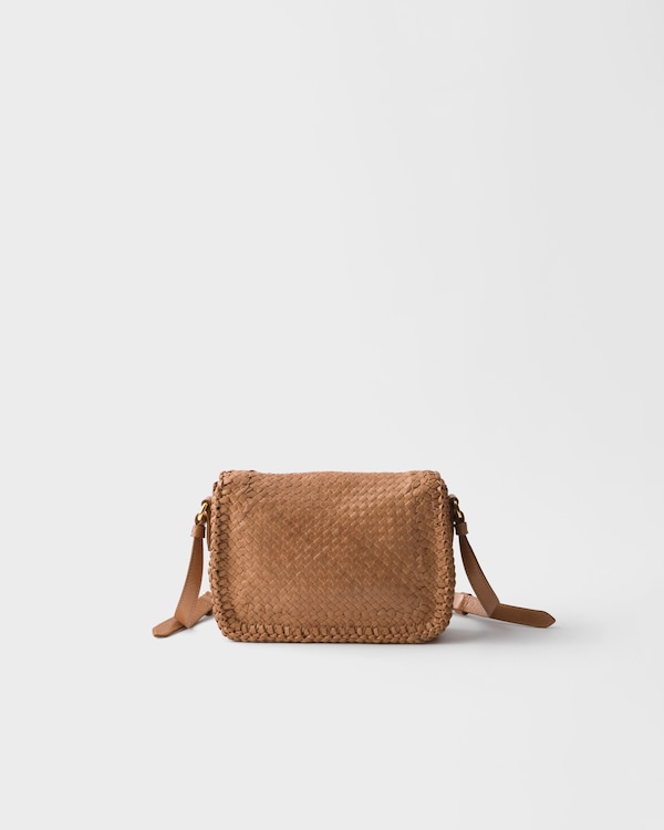 Woven leather mini shoulder bag - Sand Beige Woven leather mini shoulder bag - Sand Beige