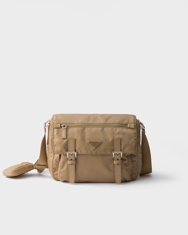 Re-Nylon shoulder bag - Camel Brown Re-Nylon shoulder bag - Camel Brown