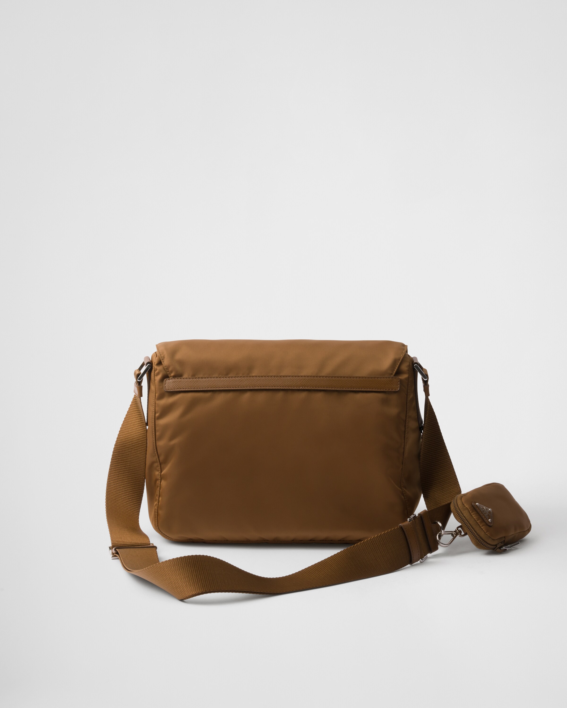 Shop Prada Re-nylon Shoulder Bag In Brandy
