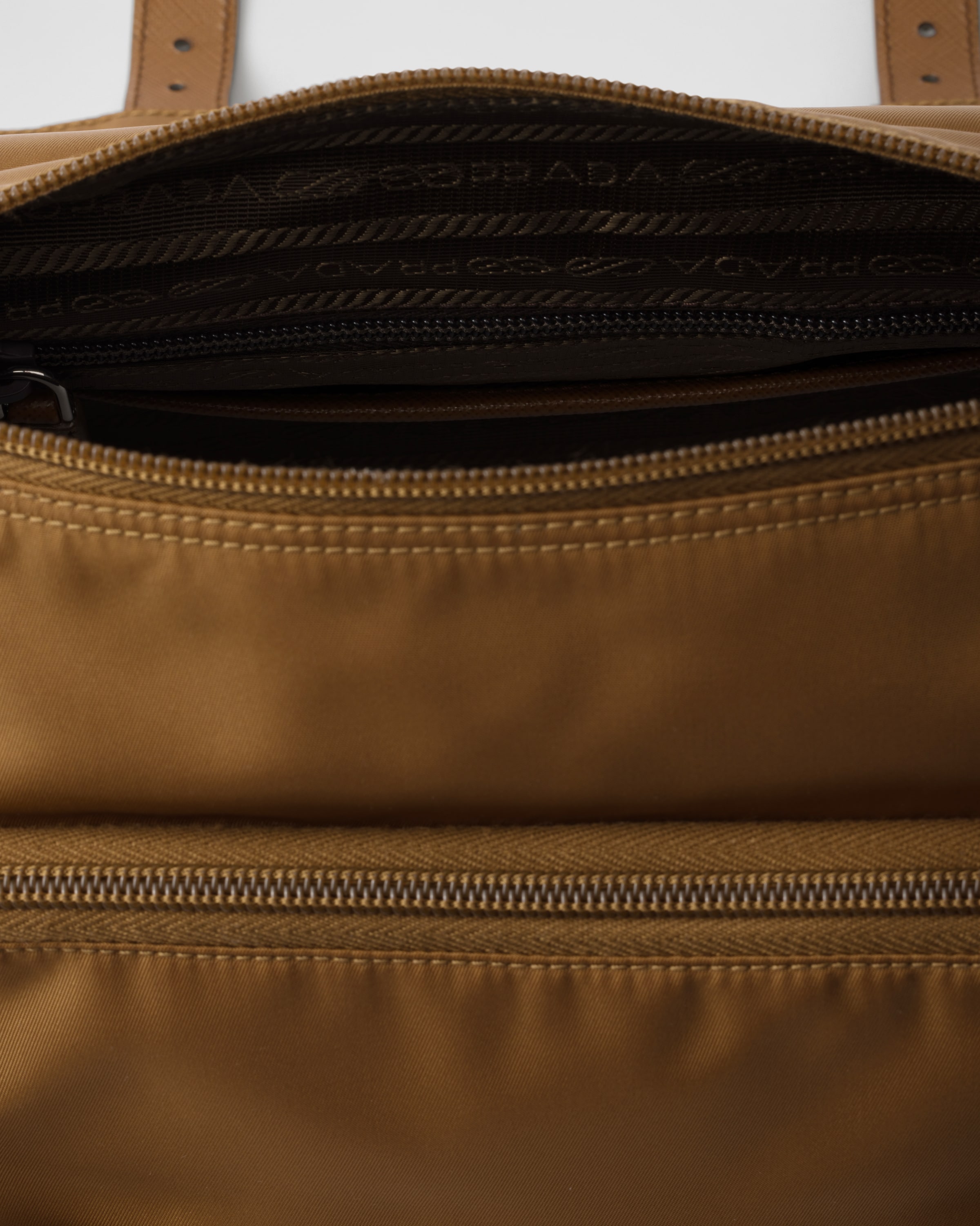 Shop Prada Re-nylon Shoulder Bag In Brandy