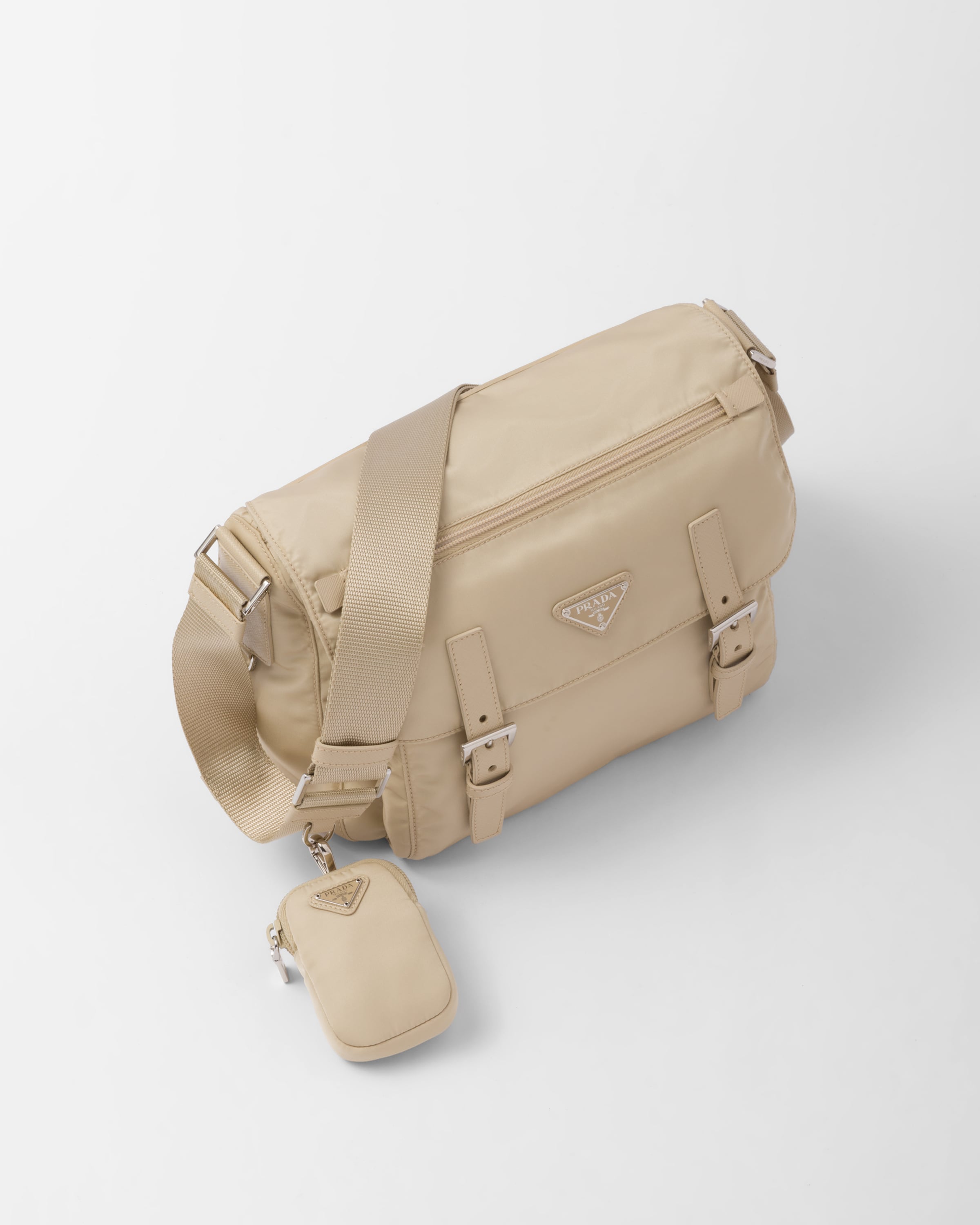 サンドベージュ Re-nylon ショルダーバッグ | PRADA