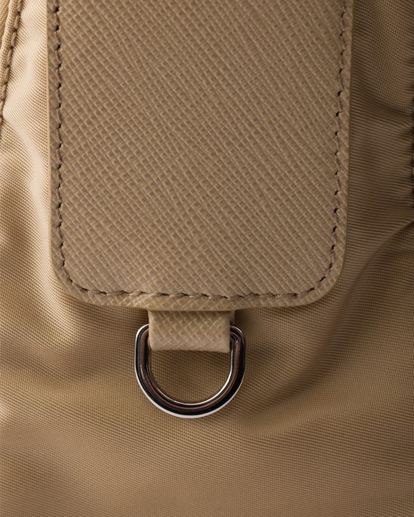 Re-Nylon shoulder bag - Camel Brown Re-Nylon shoulder bag - Camel Brown