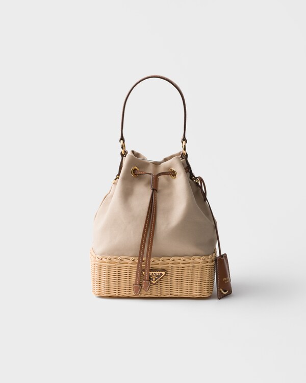 حقيبة باكيت من الخيزران وقماش الكانفا - طبيعي/حبل حقيبة باكيت من الخيزران وقماش الكانفا - طبيعي/حبل