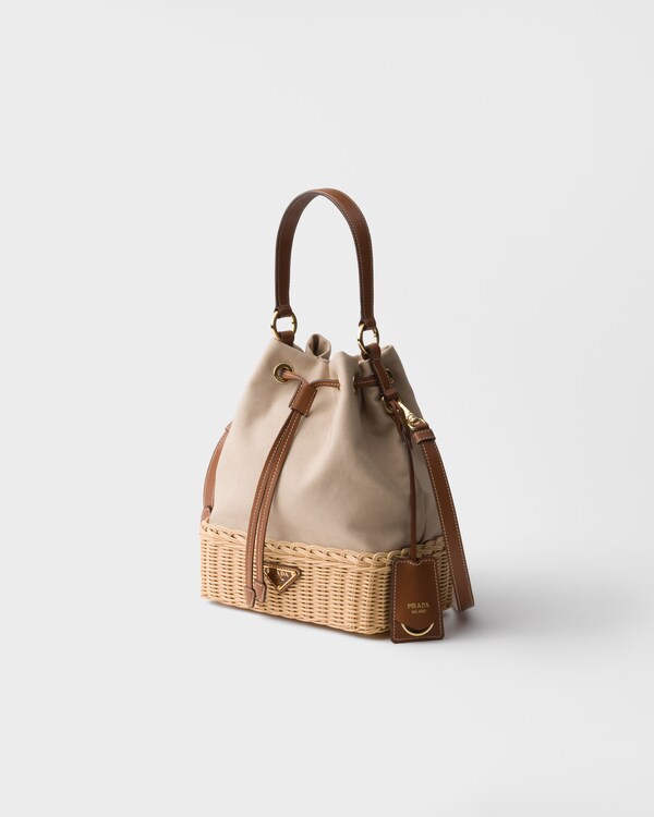 حقيبة باكيت من الخيزران وقماش الكانفا - طبيعي/حبل حقيبة باكيت من الخيزران وقماش الكانفا - طبيعي/حبل