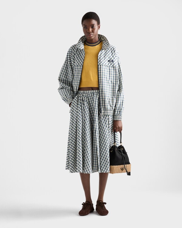 Wicker and canvas bucket bag - Tan/Black Wicker and canvas bucket bag - Tan/Black