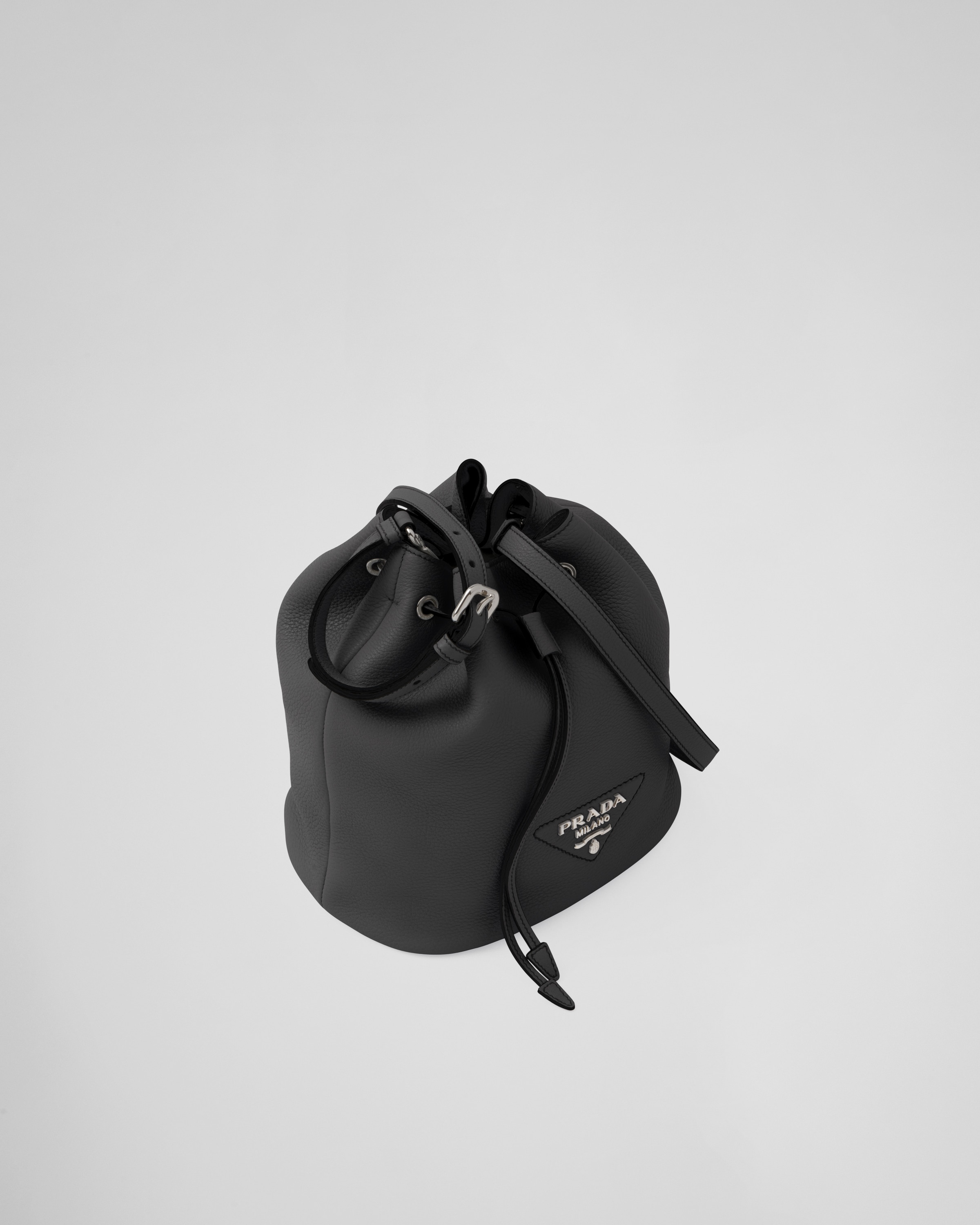 Black Leather bucket bag | Prada