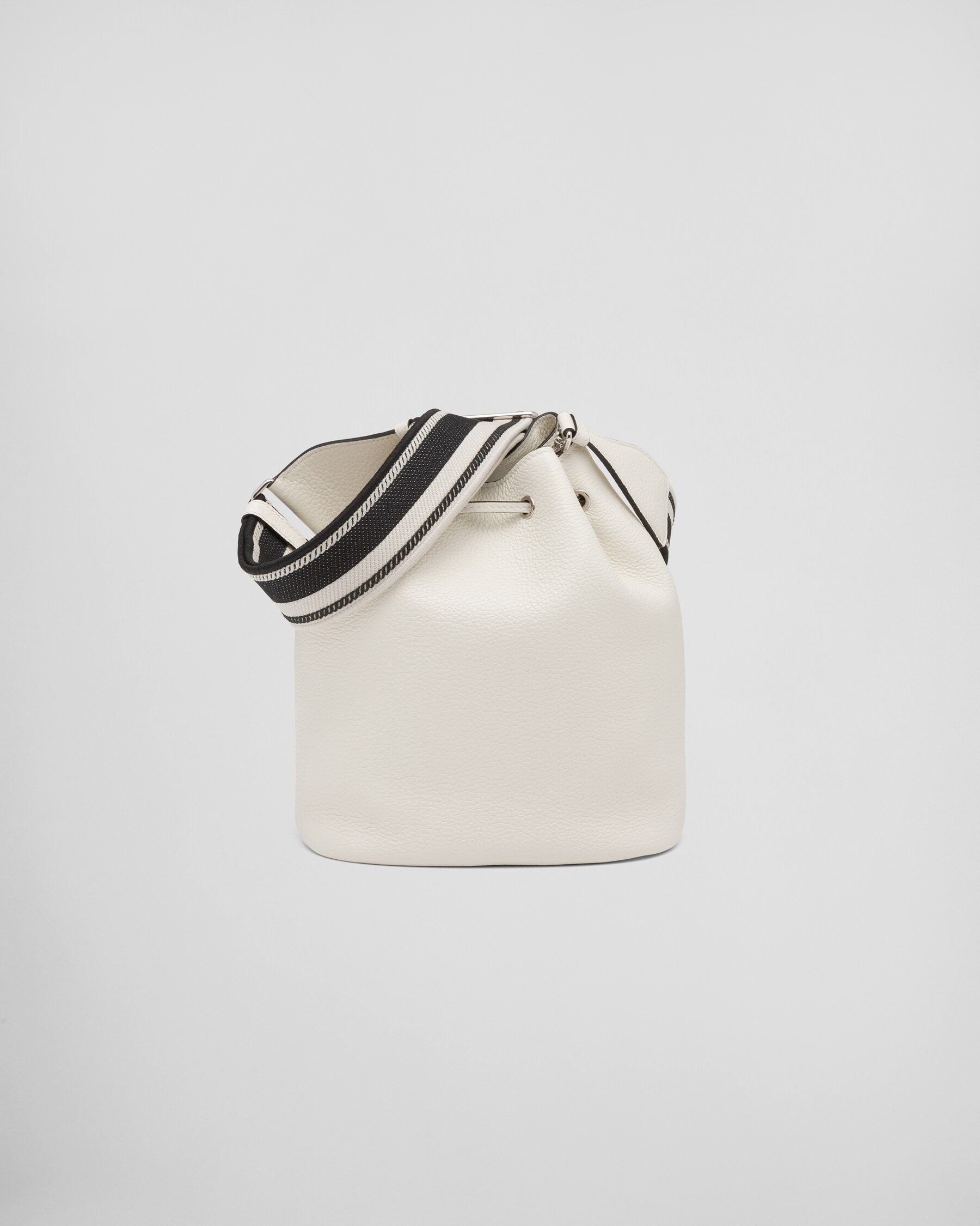 White Leather Bucket Bag PRADA