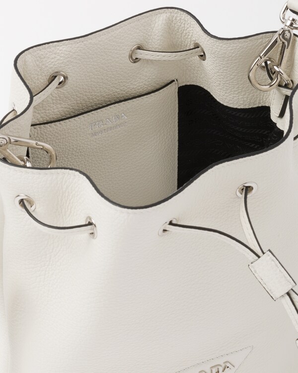 White Leather Bucket Bag PRADA