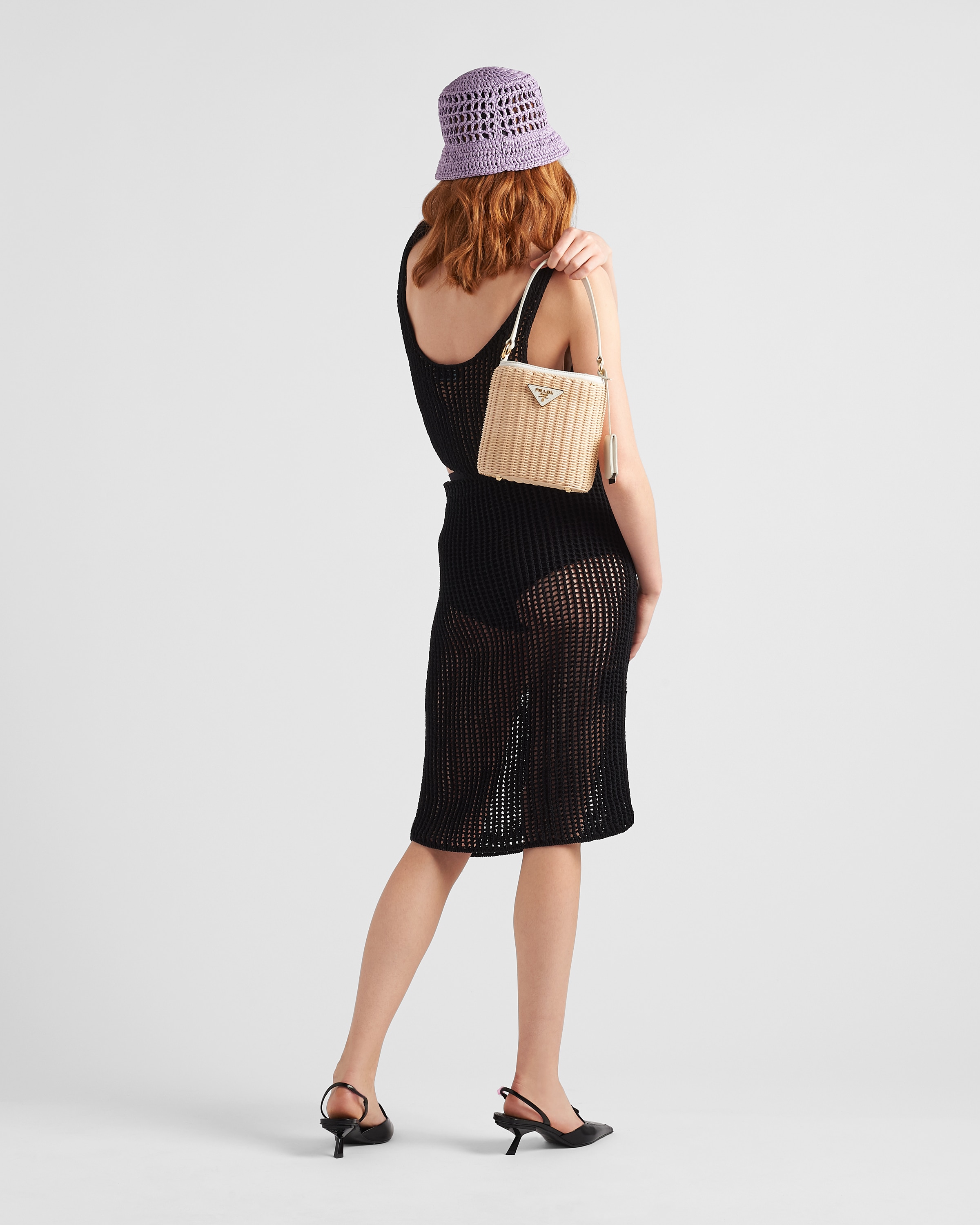 Prada rattan sales bucket bag