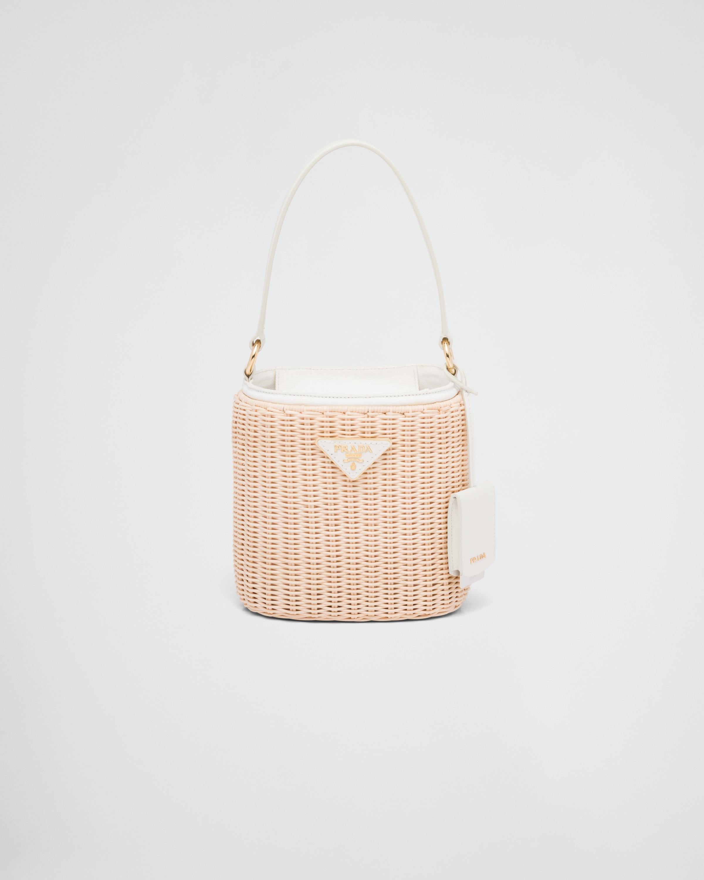 Prada wicker 2025 bucket bag