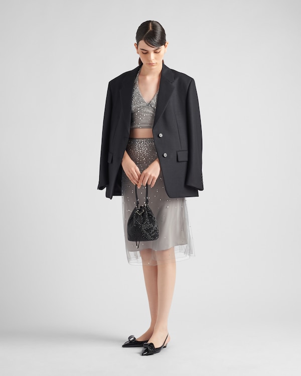 クリスタル サテン ミニバッグ クリスタル サテン ミニバッグ