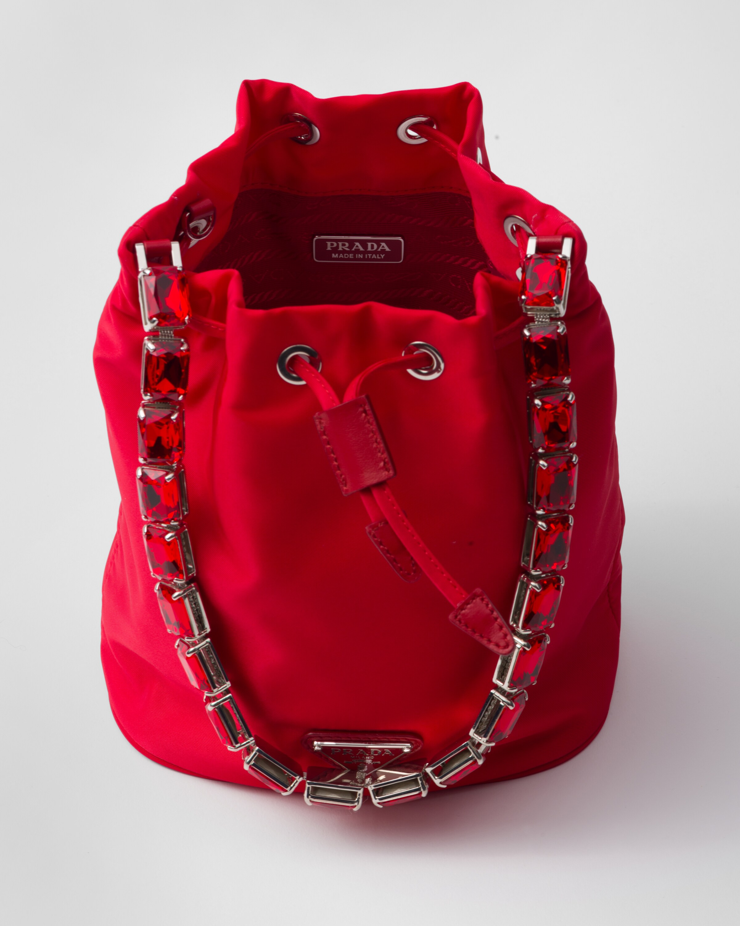 Shop Prada Re-nylon Mini-bag In Red