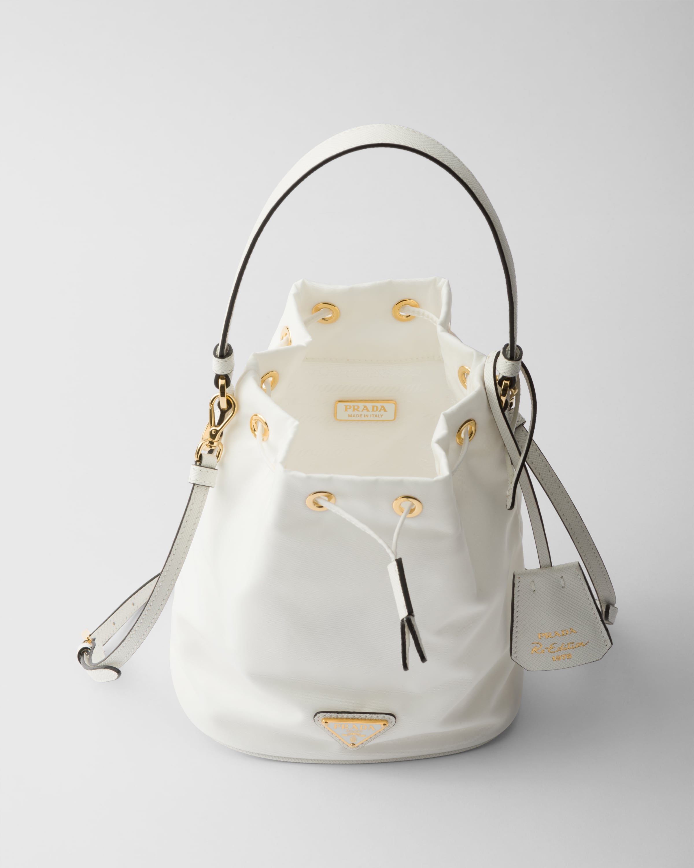 White Prada Re edition 1978 Re nylon Mini bag PRADA