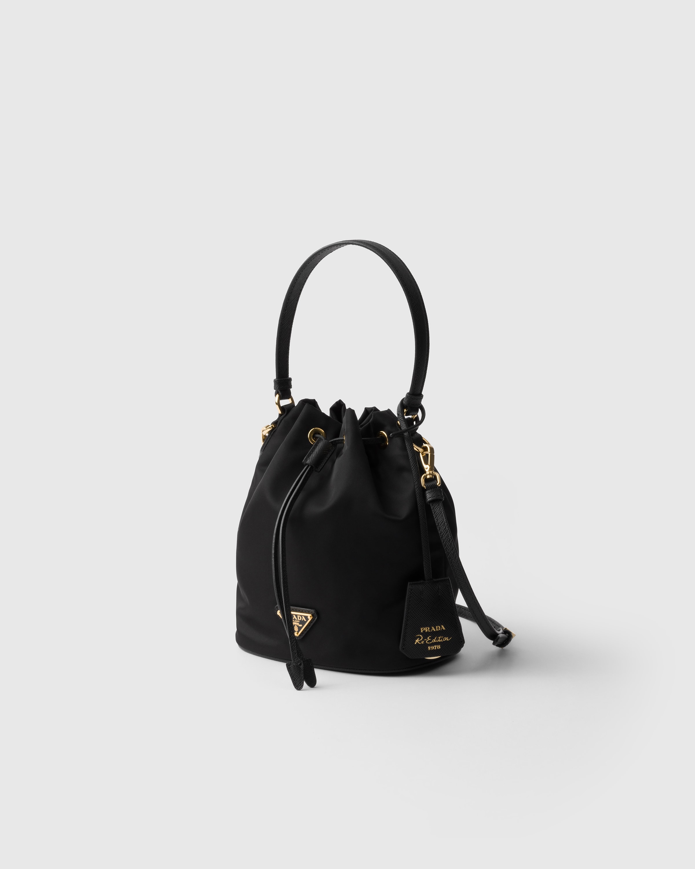 Shop Prada Re-edition 1978 Re-nylon Mini-bag In Schwarz