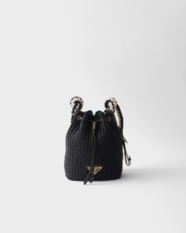 ブラック クロシェ ミニ バケットバッグ | PRADA
