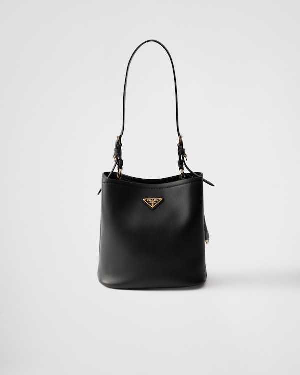Black Prada Darling leather mini bucket bag | PRADA