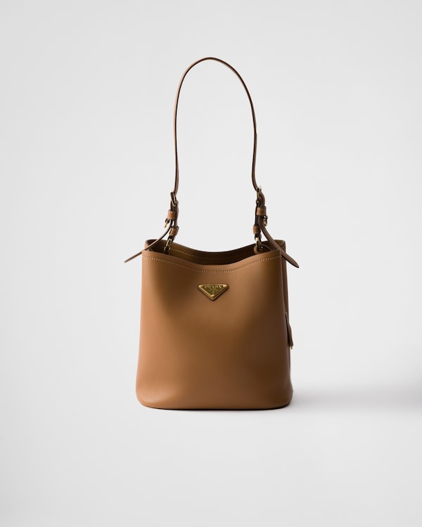 ナチュラル プラダ エメ ラージ クロシェxレザー バッグ | PRADA