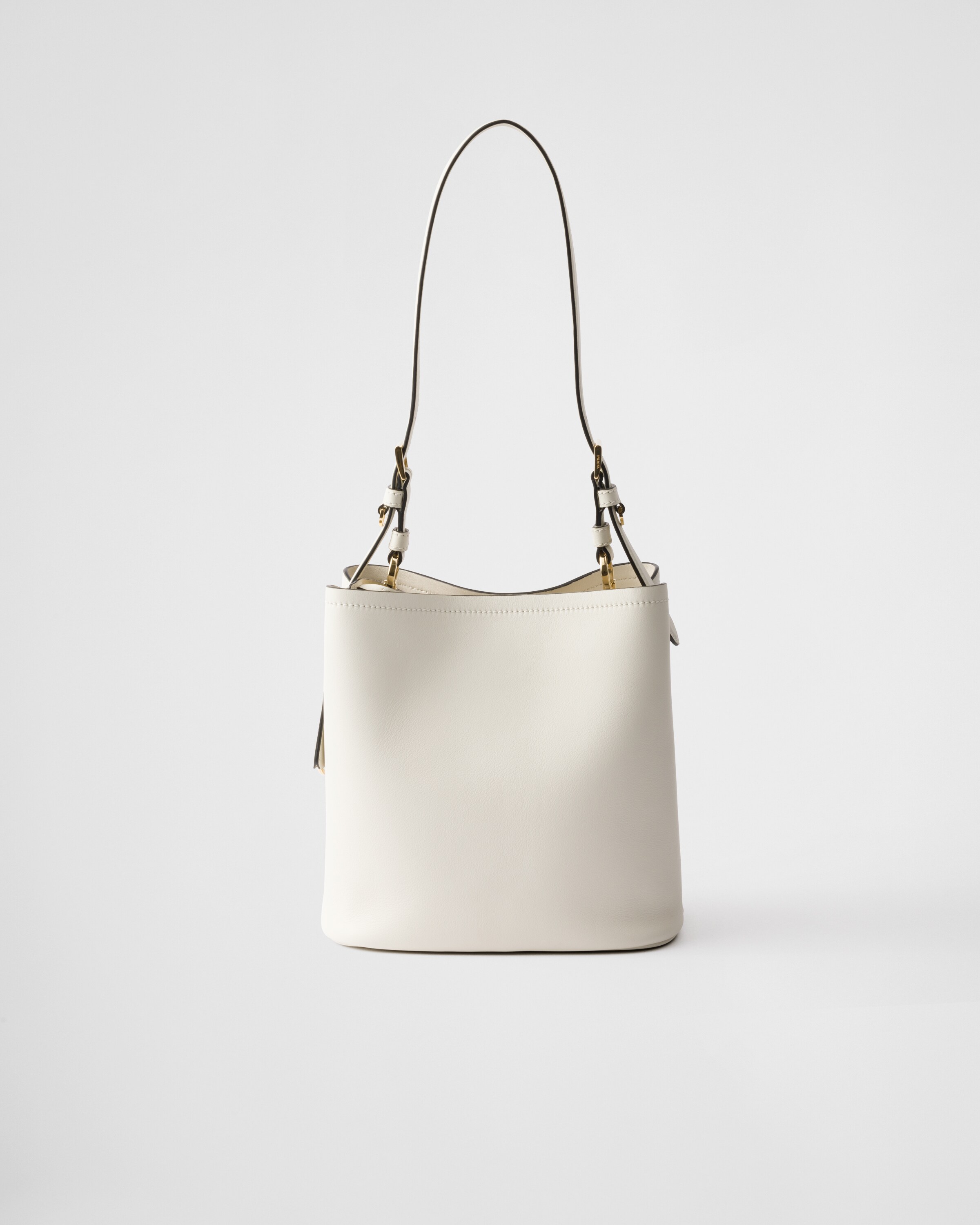 Prada Medium Logo Shoulder Bag In White