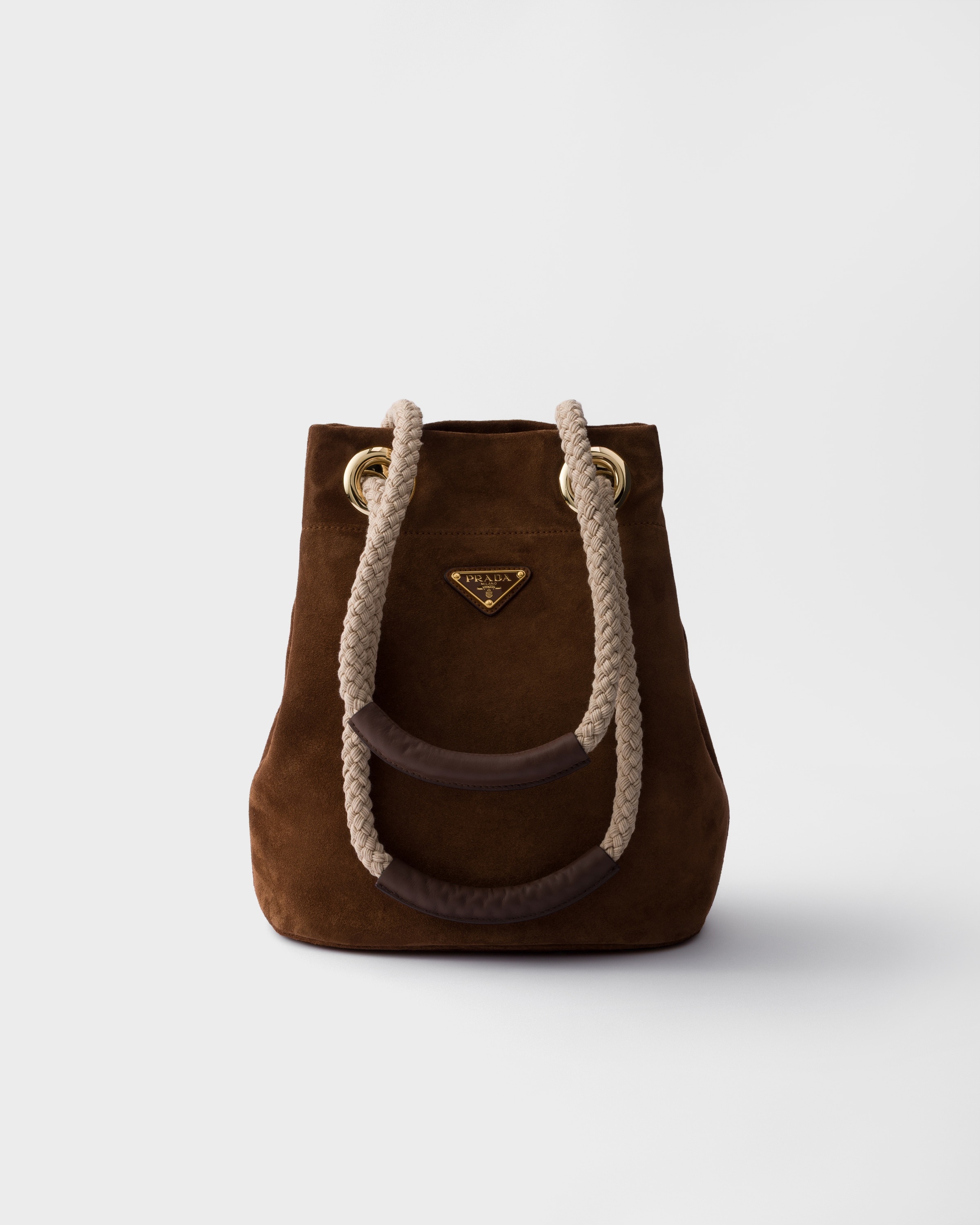 Prada Small  Mariner Suede Bucket Bag