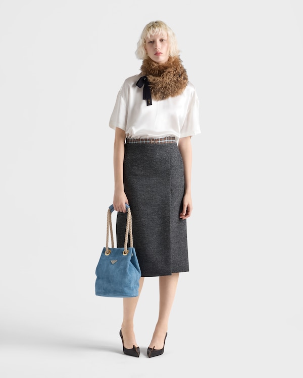 プラダ マリナー スモール スエード バケットバッグ プラダ マリナー スモール スエード バケットバッグ