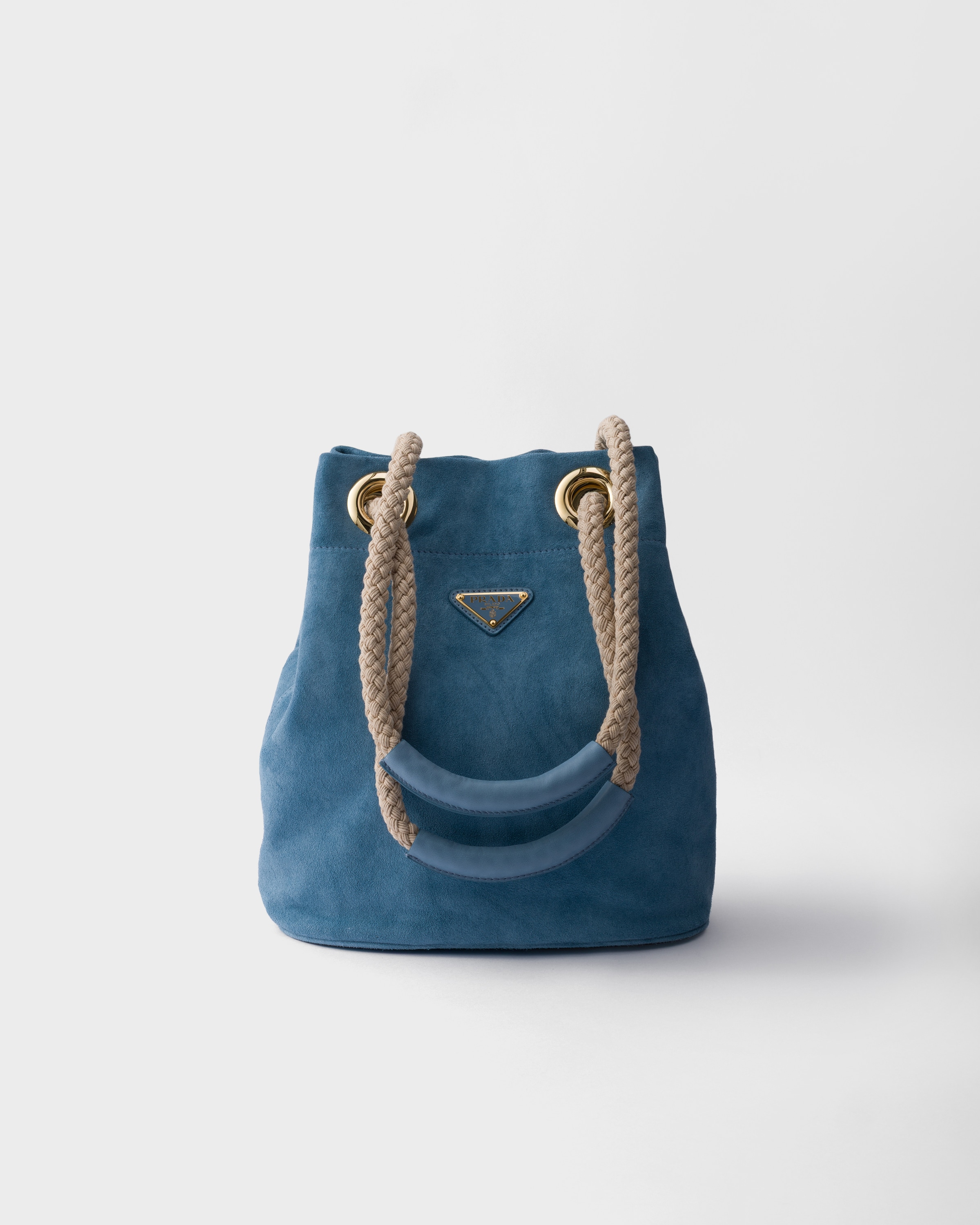 Prada Small  Mariner Suede Bucket Bag
