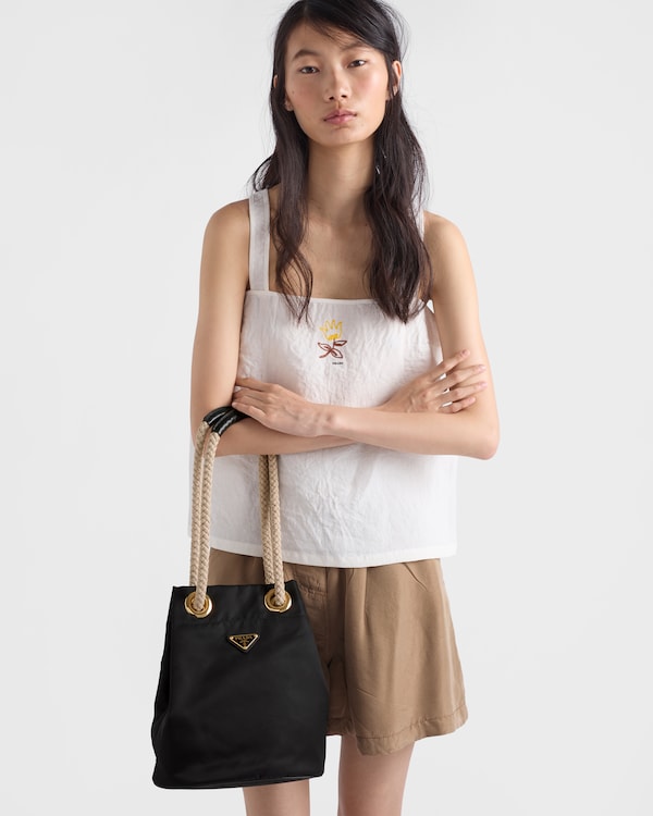 プラダ マリナースモール Re-Nylon バケットバッグ - ブラック プラダ マリナースモール Re-Nylon バケットバッグ - ブラック