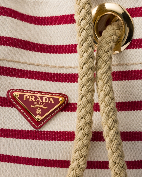 Prada Mariner small striped fabric bucket bag Prada Mariner small striped fabric bucket bag