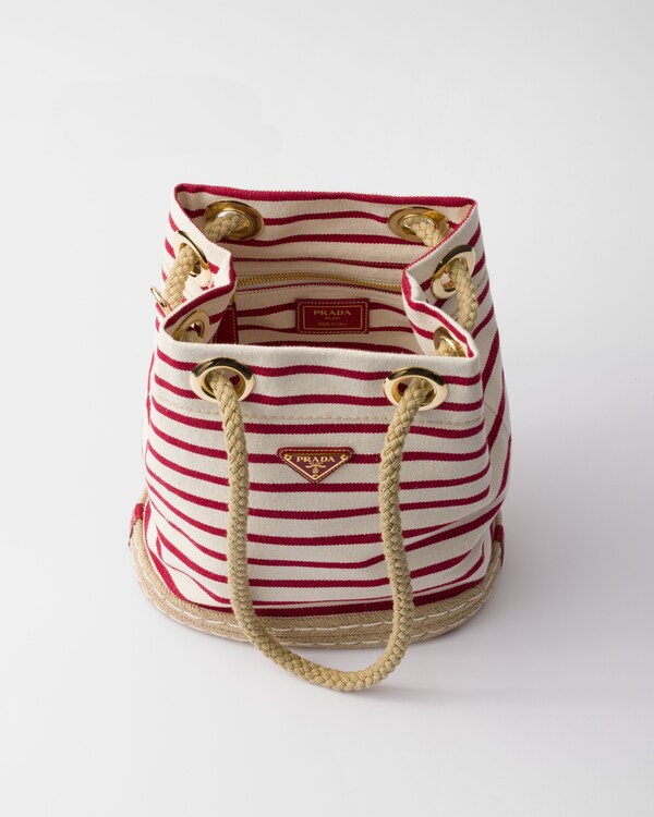 Prada Mariner small striped fabric bucket bag Prada Mariner small striped fabric bucket bag