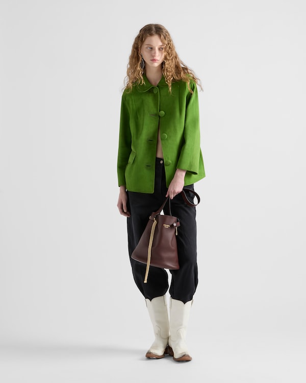 Prada Buckle leather bucket bag with jeweled belt Prada Buckle leather bucket bag with jeweled belt