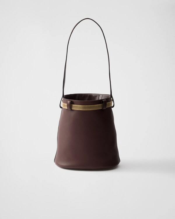 Prada Buckle leather bucket bag with jeweled belt Prada Buckle leather bucket bag with jeweled belt