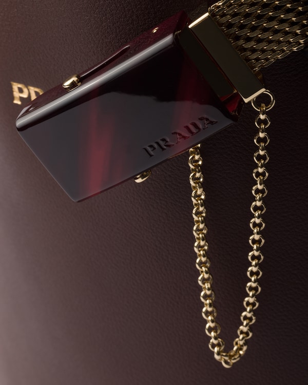 Prada Buckle leather bucket bag with jeweled belt Prada Buckle leather bucket bag with jeweled belt