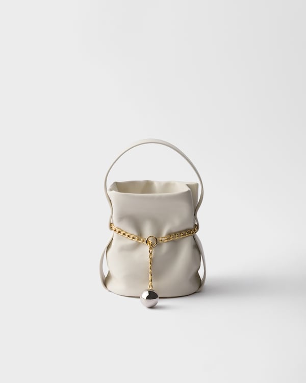 Honey Printed leather card holder with shoulder strap | PRADA