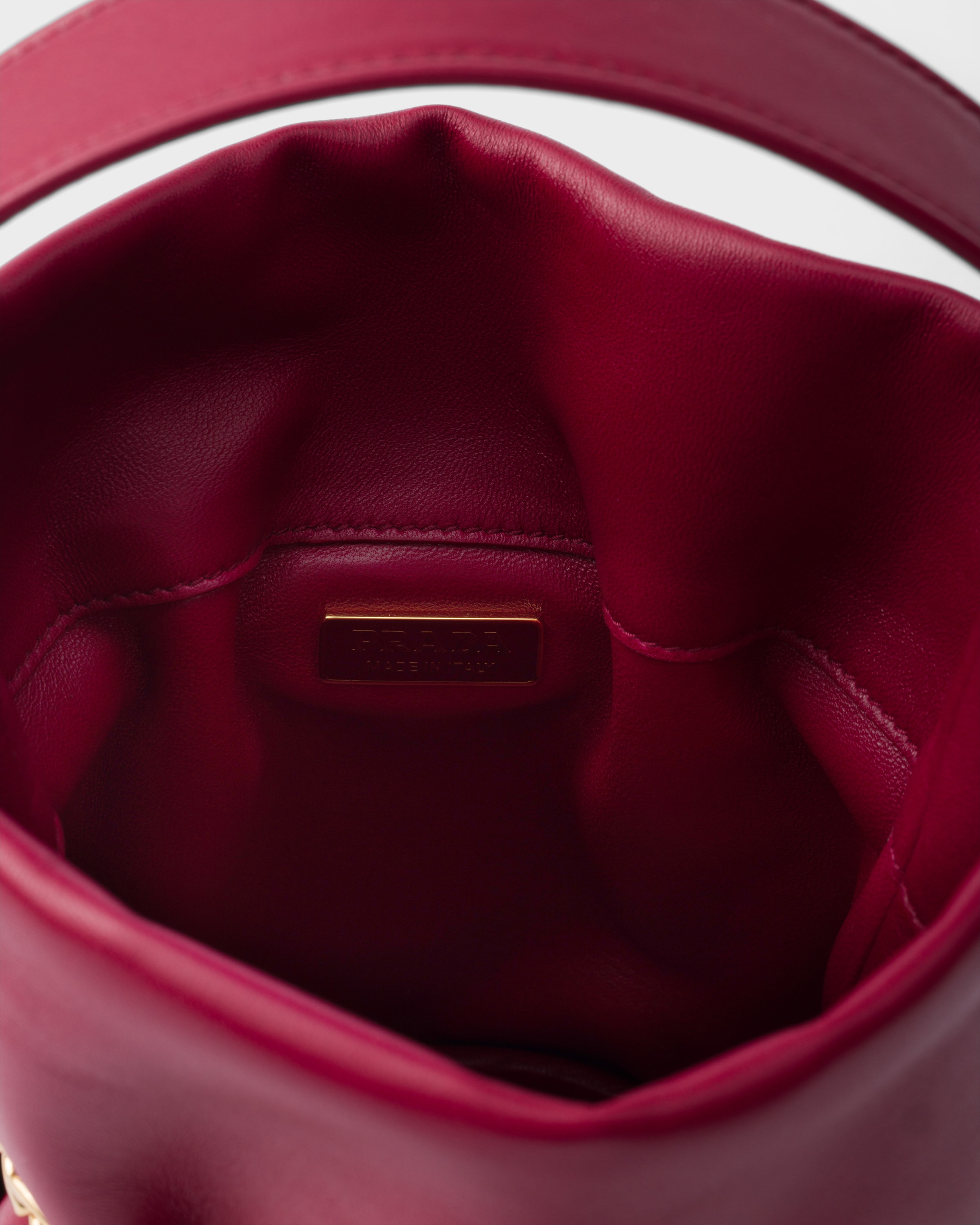 Petit Sac Noir nappa leather mini-bucket bag